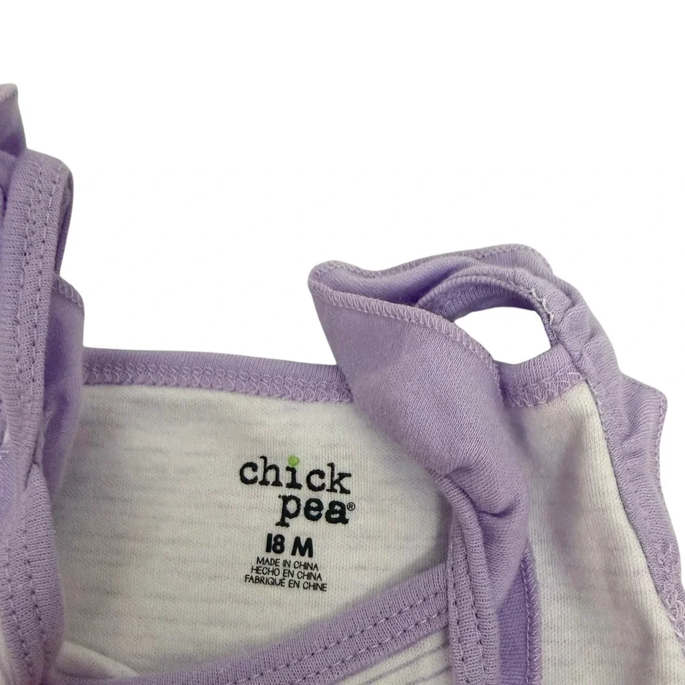 Chick Pea Carters Baby Girls 18M‎ Lot Purple Striped Bodysuit White Smocked Top